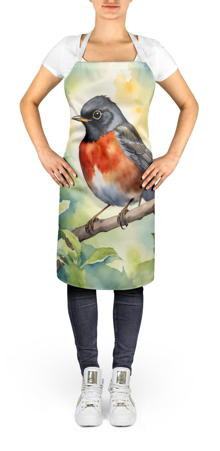 Caroline's Treasures Wisconsin American Robin Apron – Artist-Designed Kitchen, BBQ & Craft Apron