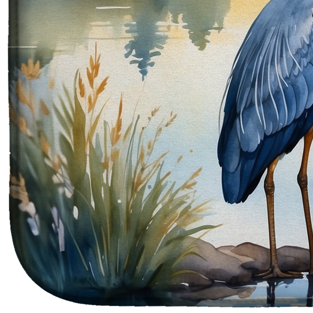 Caroline's Treasures Blue Heron in the Golden Hour Dish Drying Mat