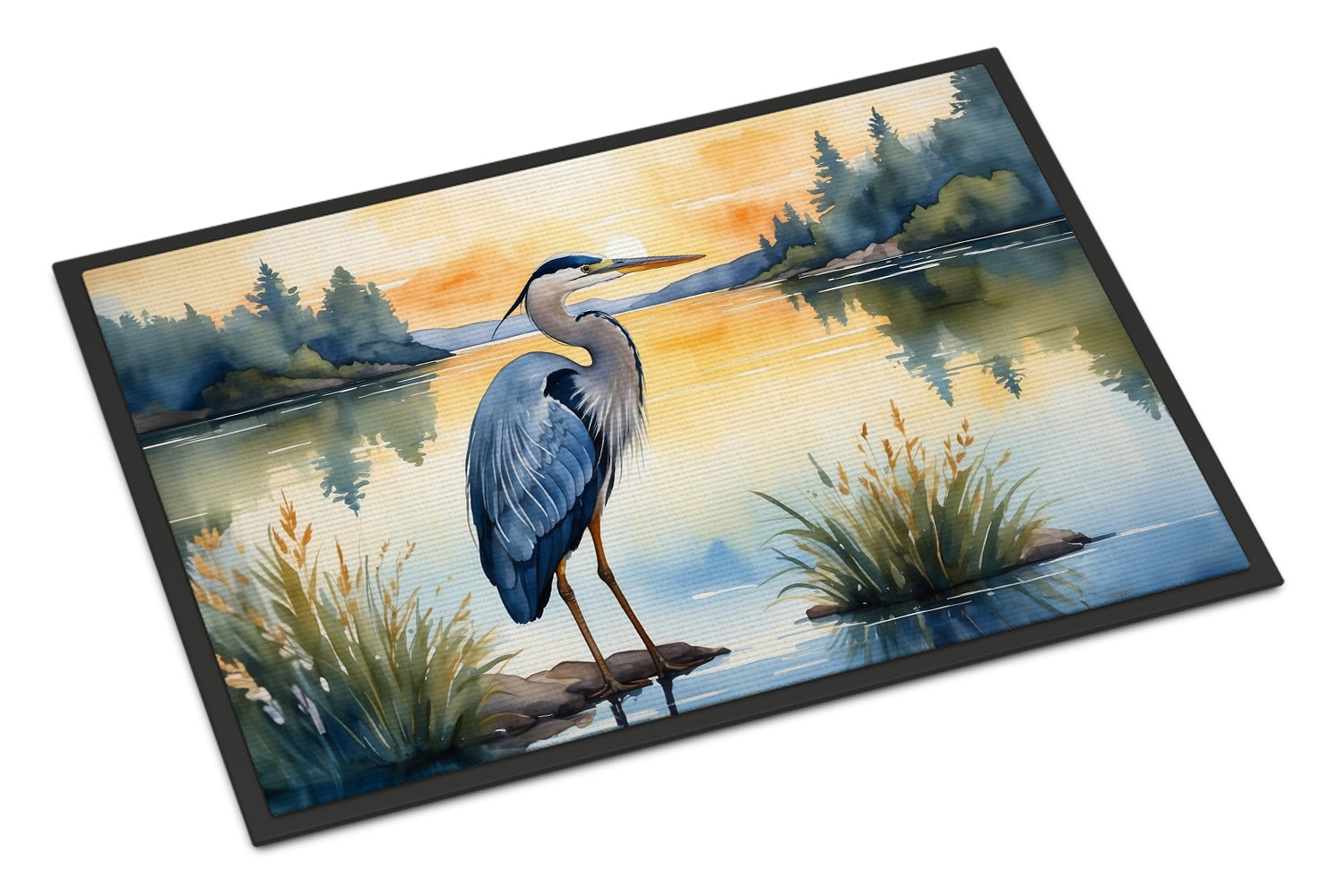 Caroline's Treasures Blue Heron in the Golden Hour Doormat-24x36 Indoor / Outdoor Rug | Made in USA