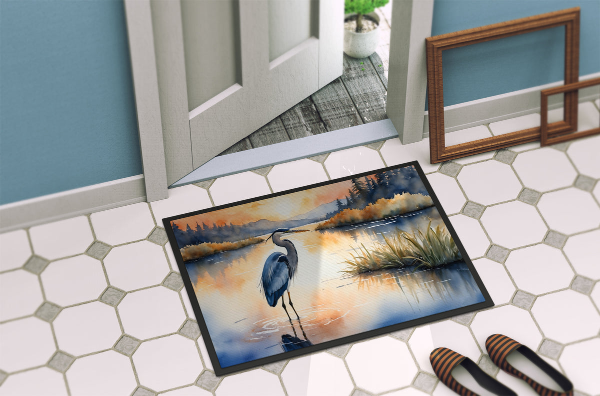 Caroline's Treasures Blue Heron in the Golden Hour Doormat-24x36 Indoor / Outdoor Rug | Made in USA
