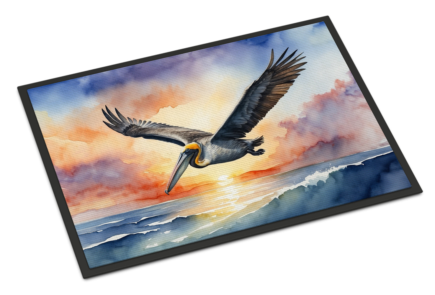 Caroline's Treasures Pelican Fyling at Sunrise Doormat-24x36 Indoor / Outdoor Rug | Made in USA