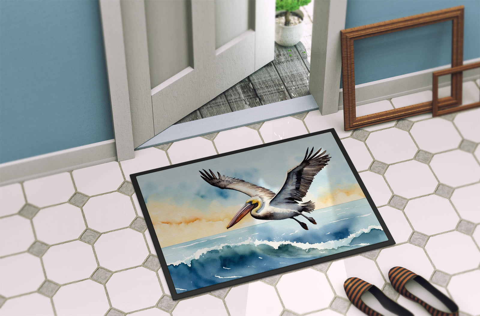 Caroline's Treasures Pelican Soaring Doormat-24x36 Indoor / Outdoor Rug | Made in USA