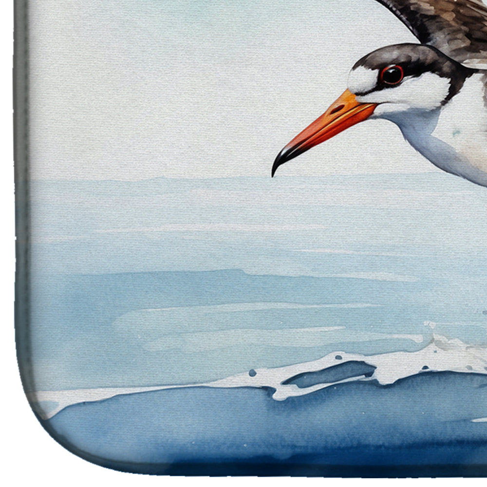 Caroline's Treasures Black Skimmer Dish Drying Mat