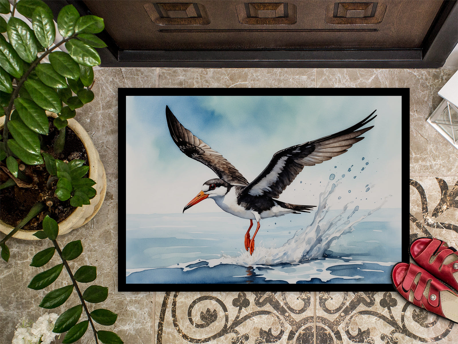 Caroline's Treasures Black Skimmer Doormat