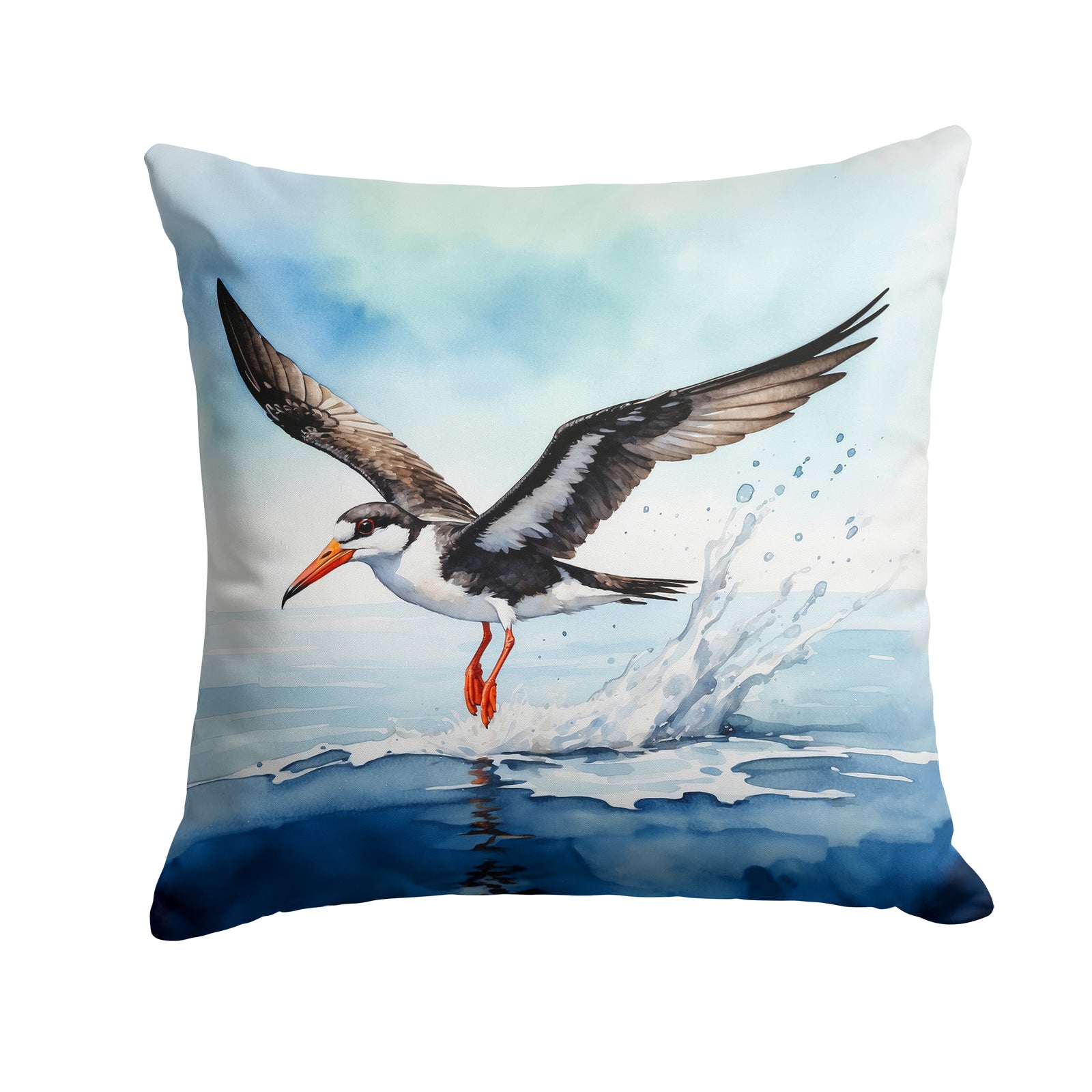 Caroline's Treasures Black Skimmer Throw Pillow - 14x14 Decorative Pillow – Art for Your Home & Patio