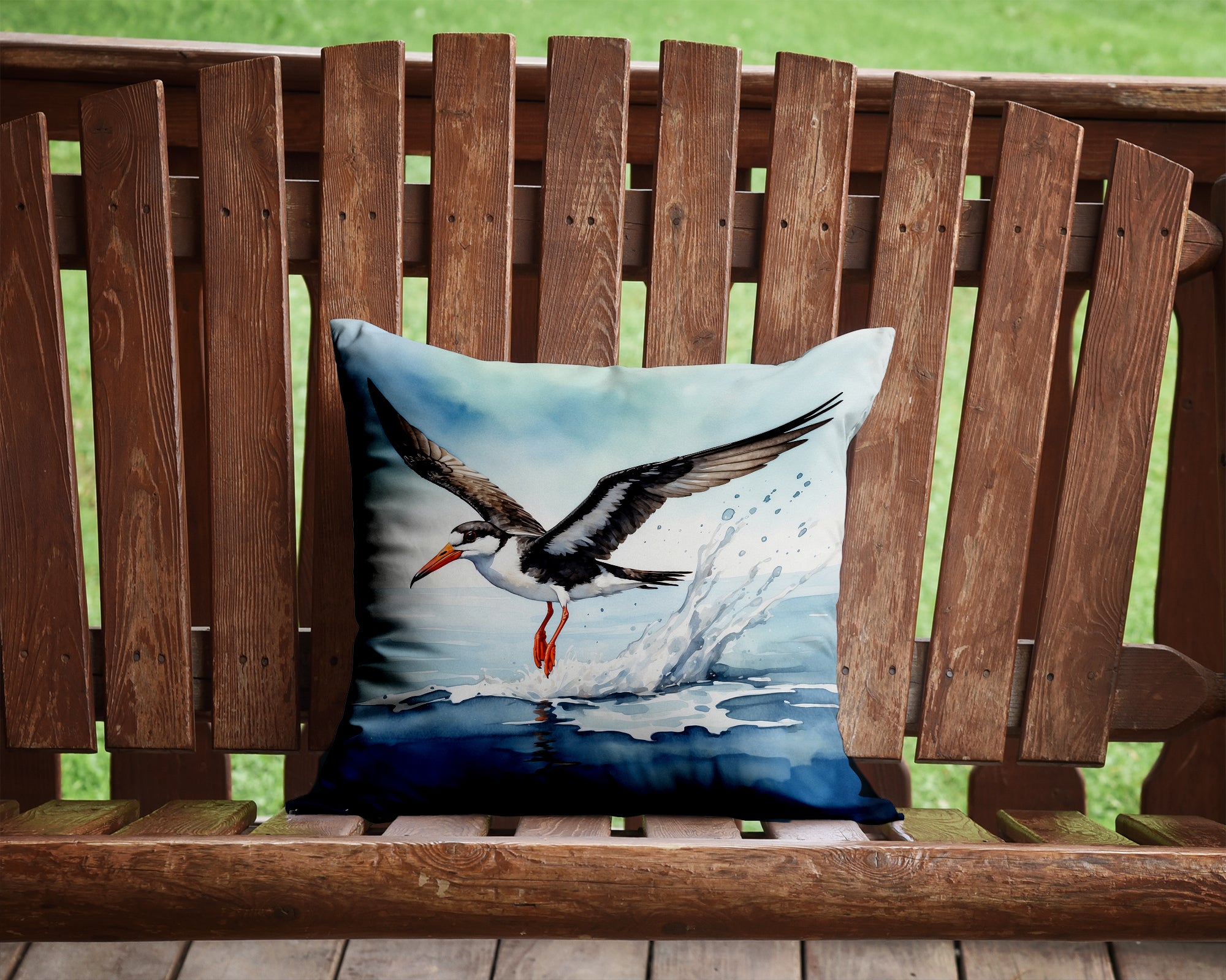 Caroline's Treasures Black Skimmer Throw Pillow - 14x14 Decorative Pillow – Art for Your Home & Patio
