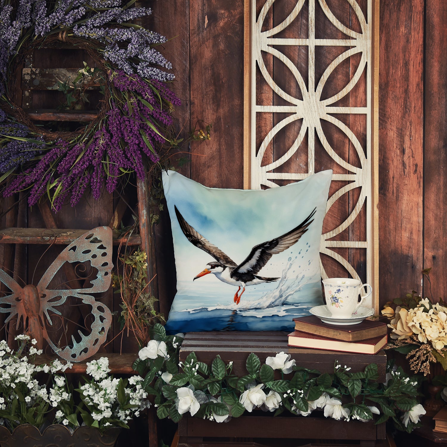 Caroline's Treasures Black Skimmer Throw Pillow