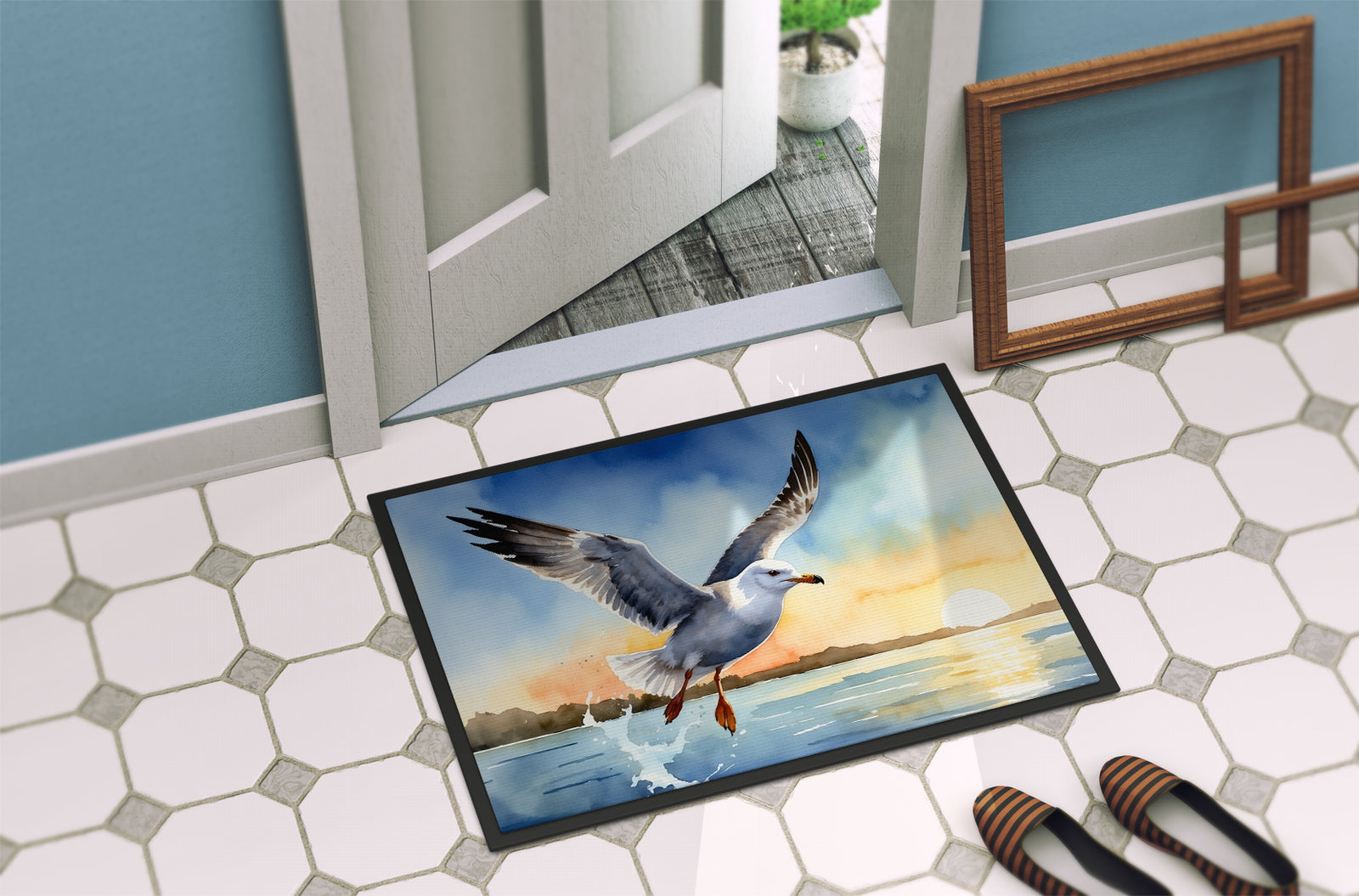 Caroline's Treasures Gull Flying Low Doormat-24x36 Indoor / Outdoor Rug | Made in USA