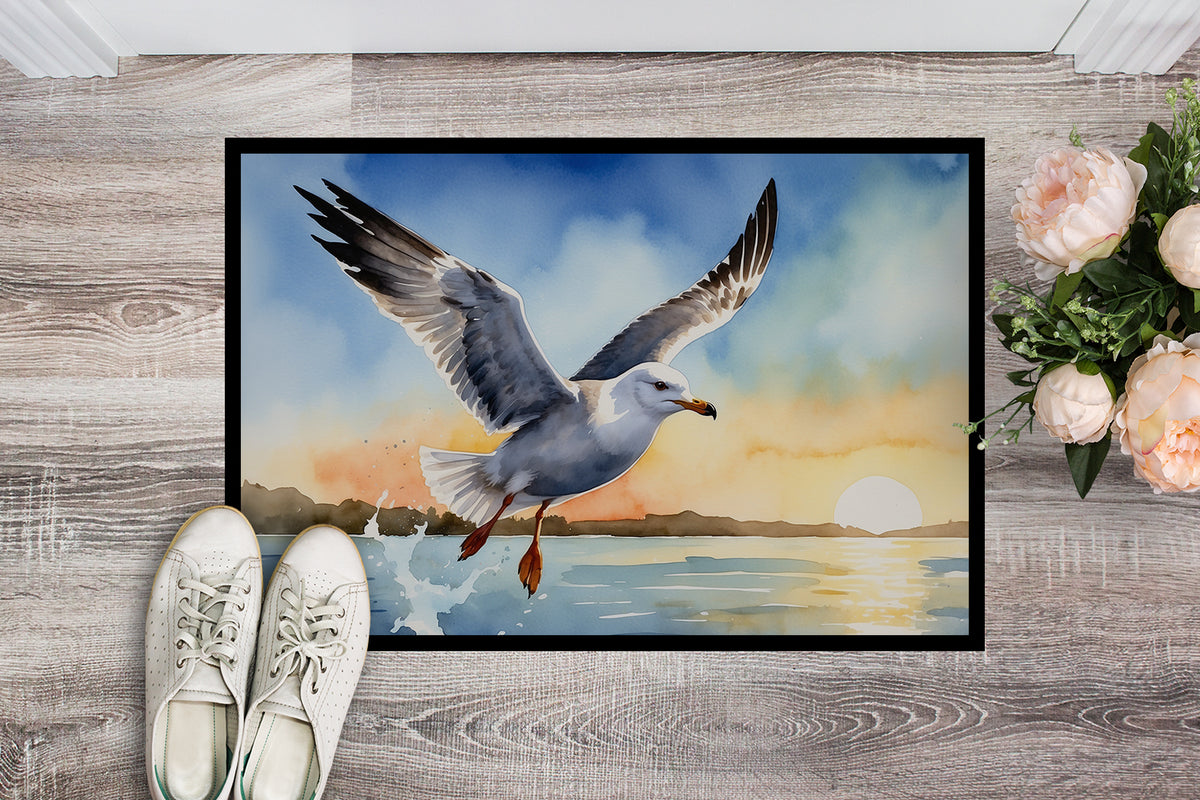 Caroline's Treasures Gull Flying Low Doormat - 18X27 Indoor / Outdoor Rug | Made in USA