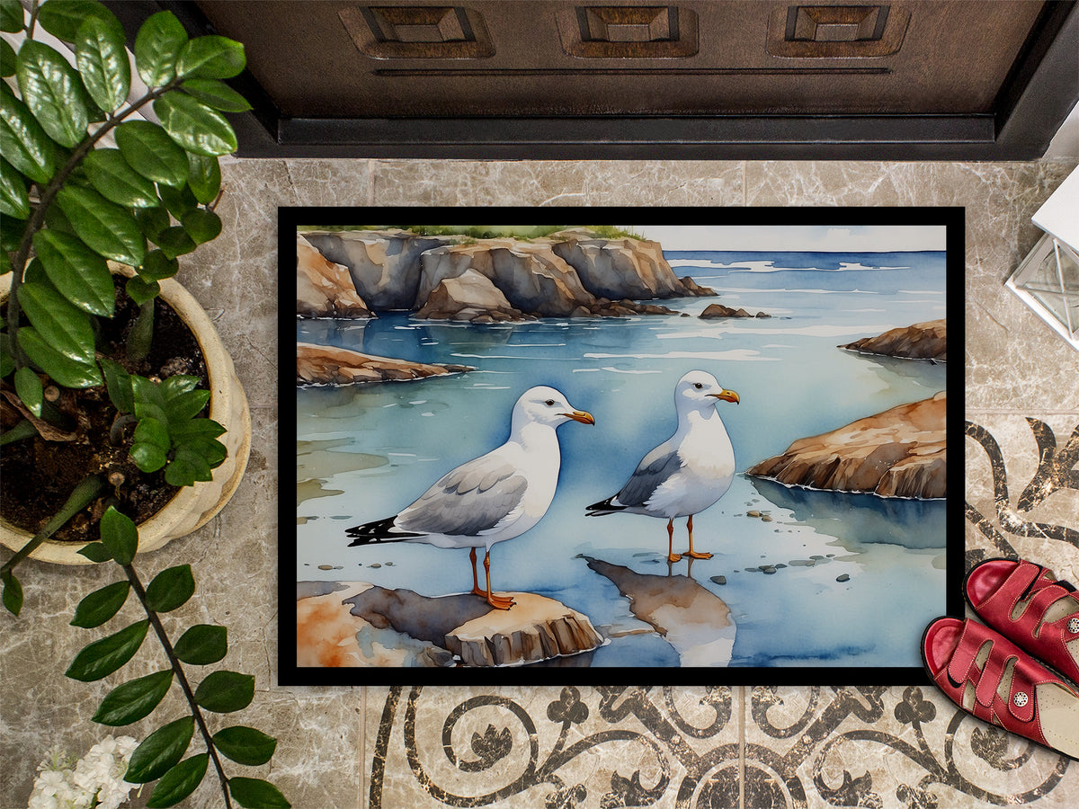 Caroline's Treasures Gulls Scavenging Doormat-24x36 Indoor / Outdoor Rug | Made in USA