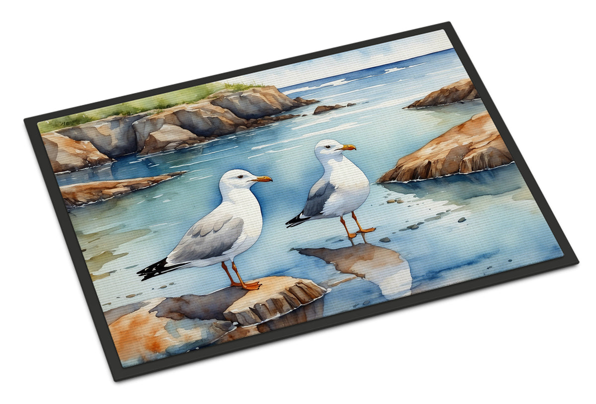 Caroline's Treasures Gulls Scavenging Doormat - 18X27 Indoor / Outdoor Rug | Made in USA
