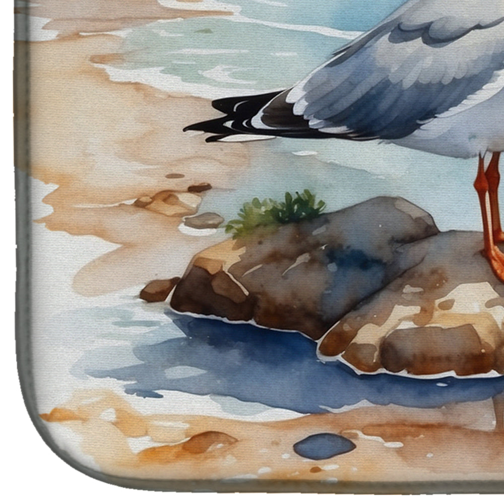 Caroline's Treasures Gulls Scavenging Dish Drying Mat