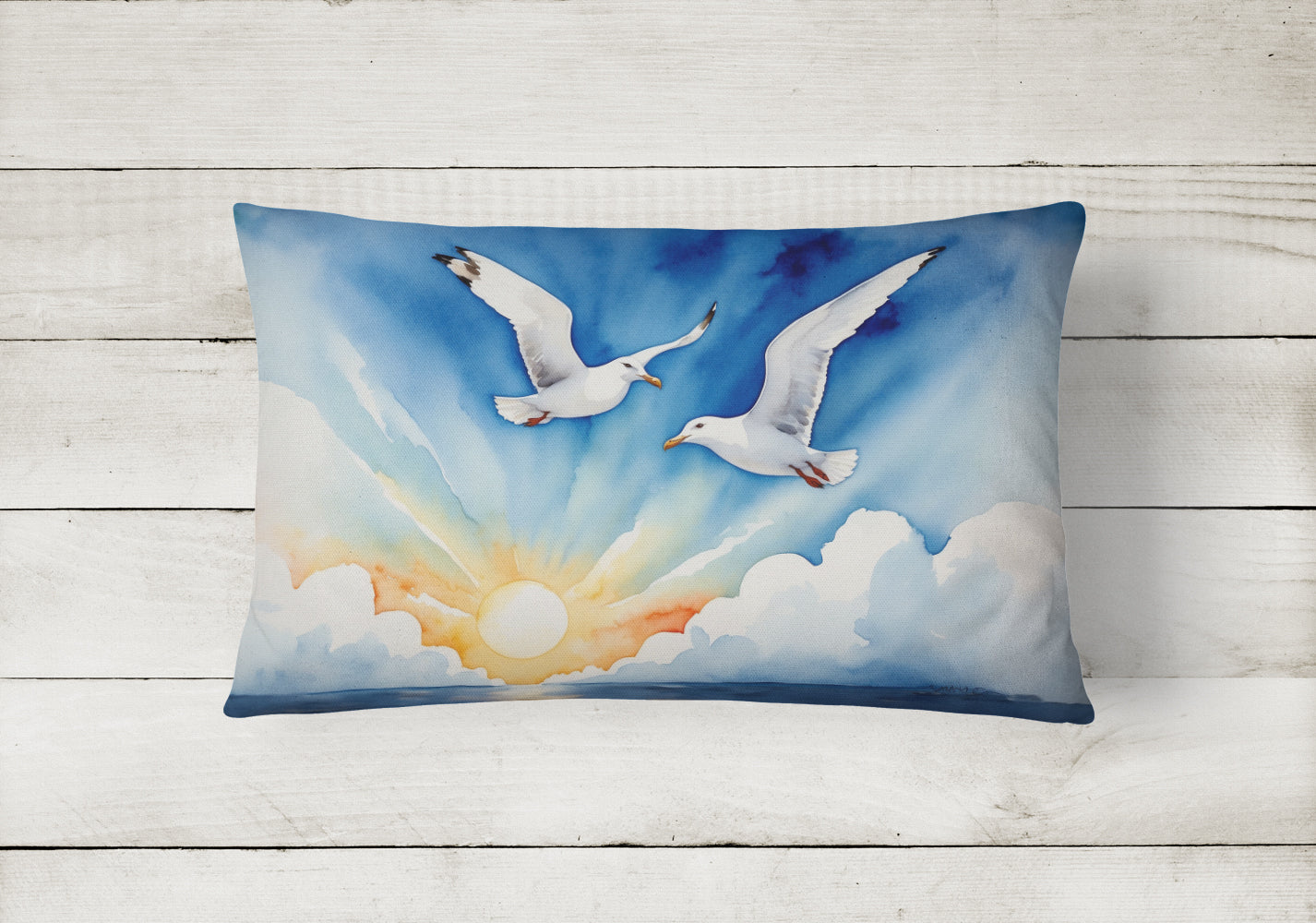 Caroline's Treasures Gulls Soaring High Throw Pillow