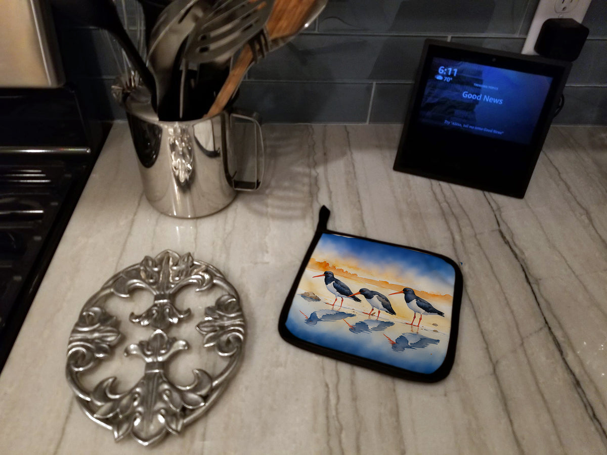 Caroline's Treasures Oystercatchers Foraging Pot Holders - Set of 2 Decorative Kitchen Helpers | Made in the USA