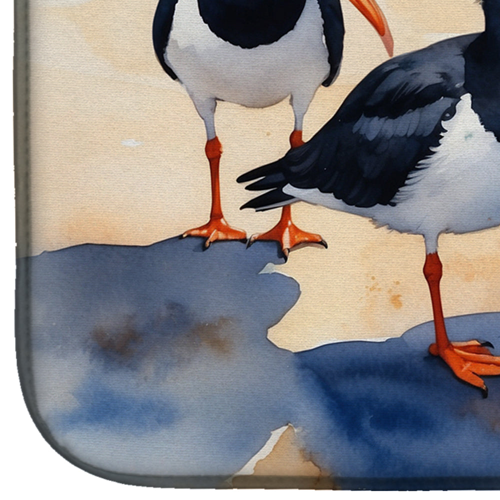 Caroline's Treasures Oystercatchers Foraging Dish Drying Mat