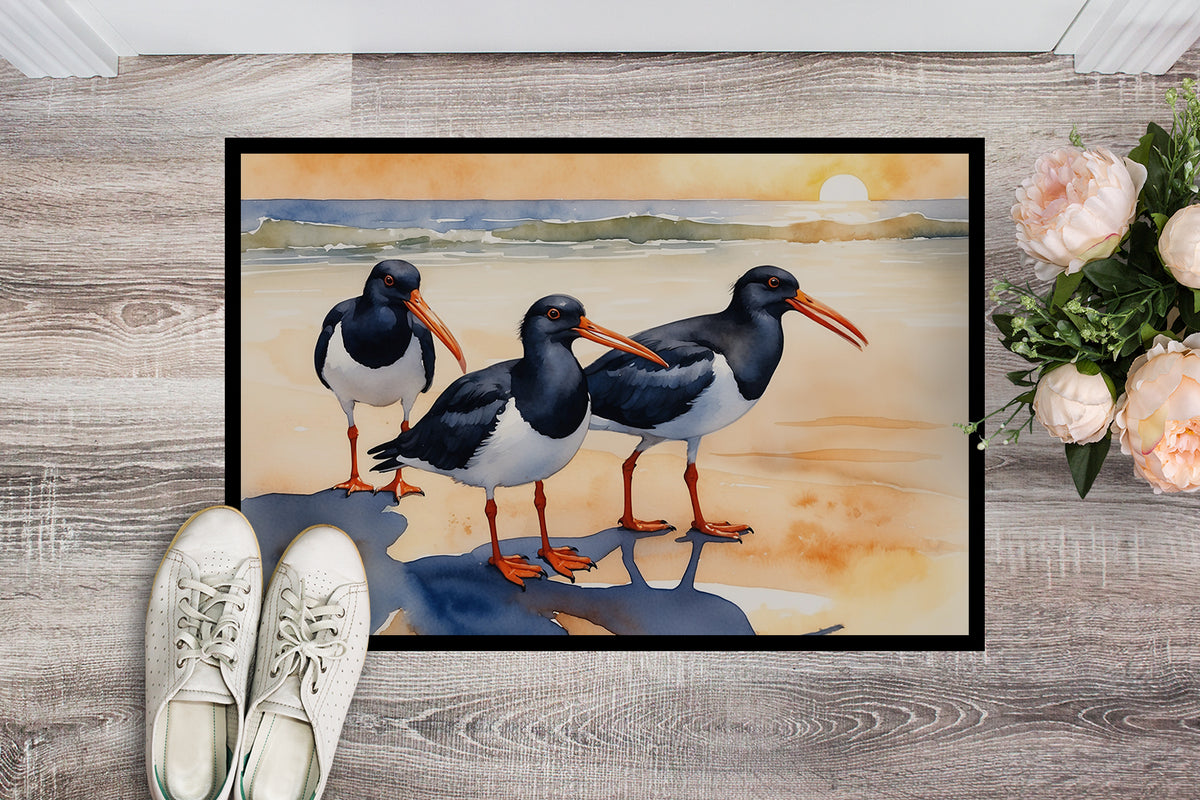 Caroline's Treasures Oystercatchers Foraging Doormat - 18X27 Indoor / Outdoor Rug | Made in USA