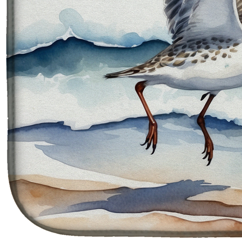 Caroline's Treasures Sanderling Racing the Tide Dish Drying Mat