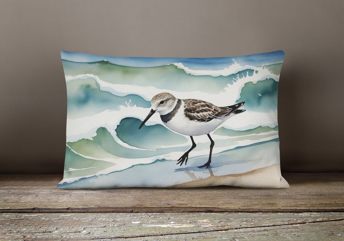 Caroline's Treasures Sanderling Racing the Tide Throw Pillow