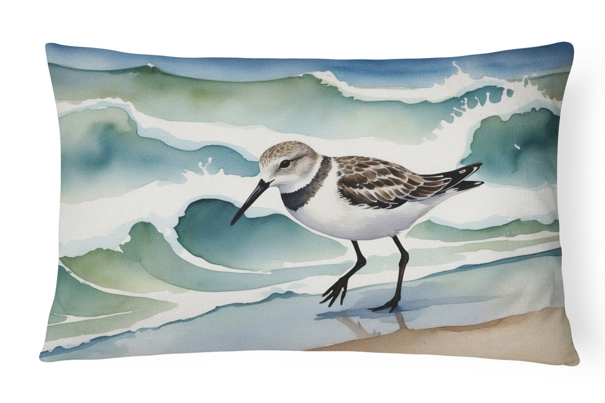 Caroline's Treasures Sanderling Racing the Tide Throw Pillow