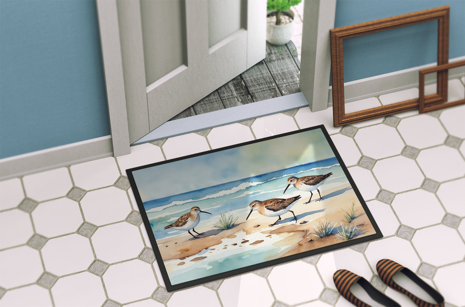 Caroline's Treasures Sandpipers Hunting Doormat