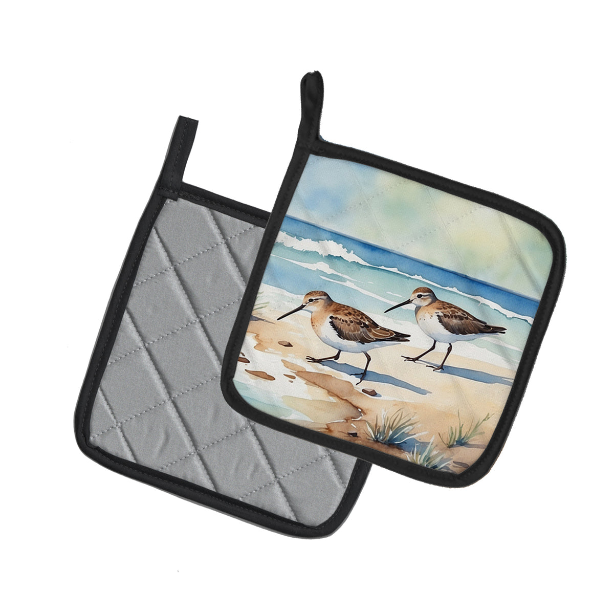 Caroline's Treasures Sandpipers Hunting Pot Holders - Set of 2 Decorative Kitchen Helpers | Made in the USA