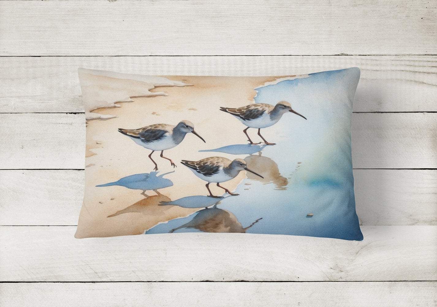 Caroline's Treasures Sandpipers Throw Pillow
