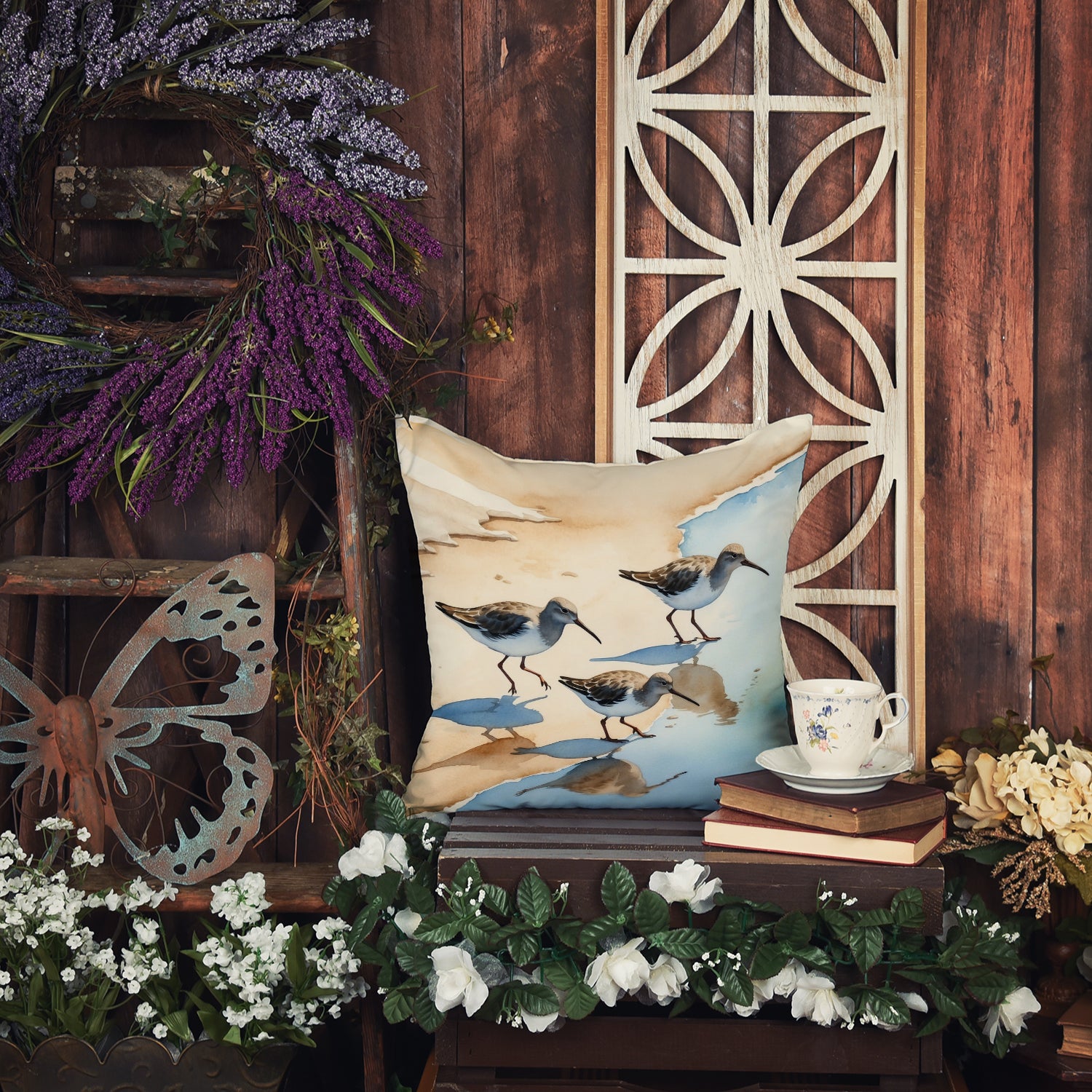 Caroline's Treasures Sandpipers Throw Pillow