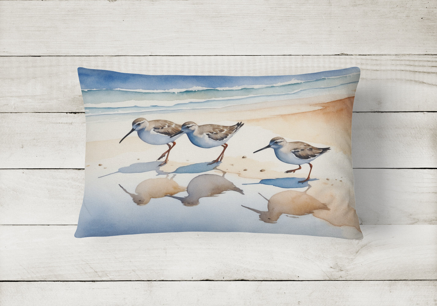 Caroline's Treasures Sandpipers Throw Pillow