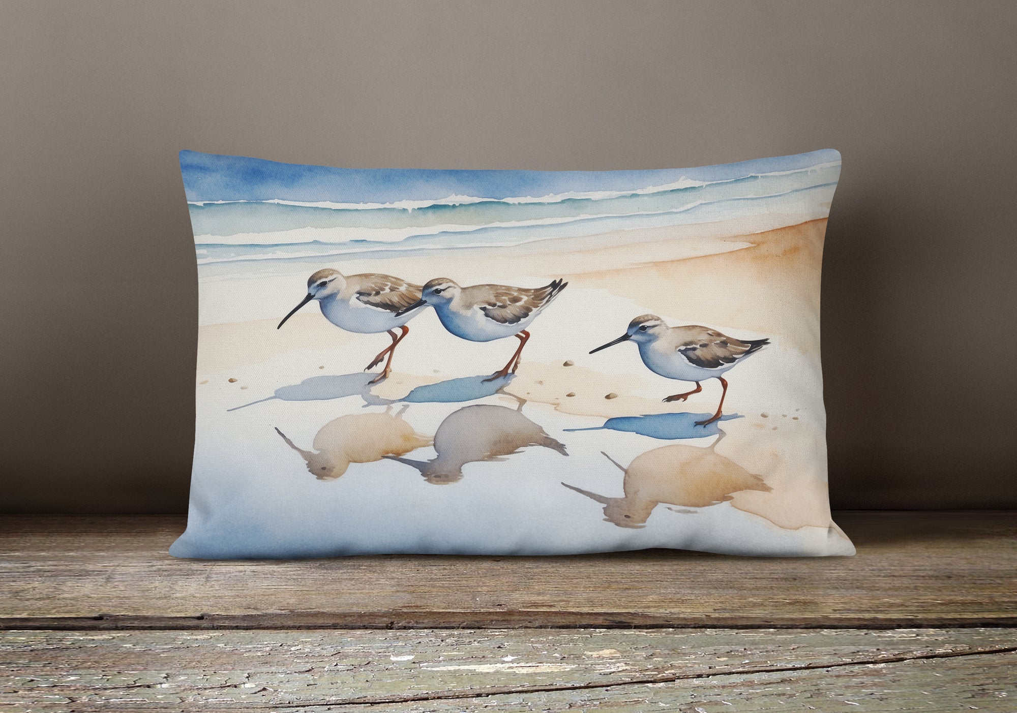 Caroline's Treasures Sandpipers Throw Pillow
