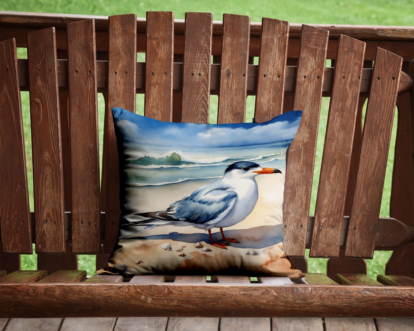 Caroline's Treasures Tern Resting Throw Pillow - 14x14 Decorative Pillow – Art for Your Home & Patio