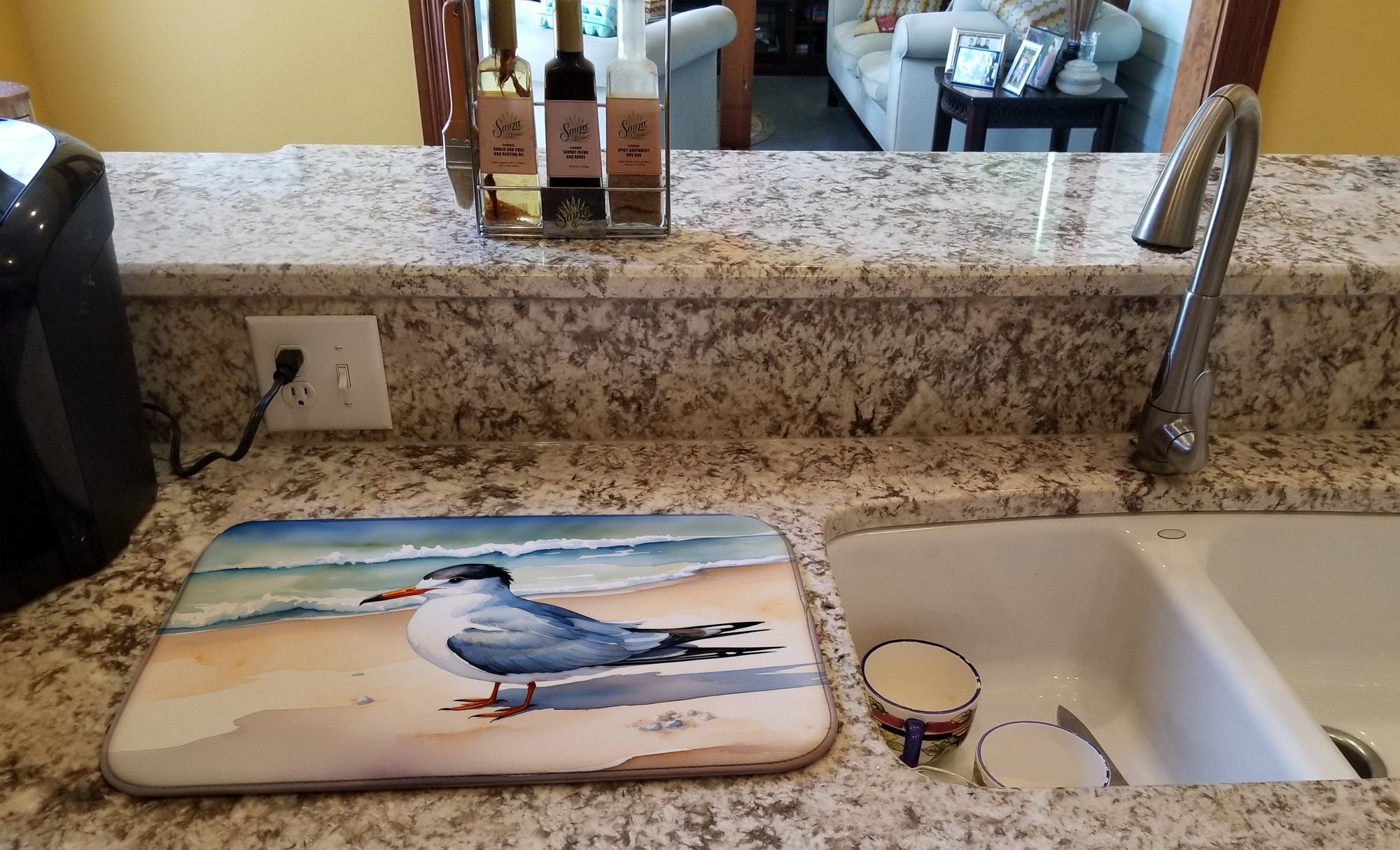 Caroline's Treasures Tern Resting Dish Drying Mat