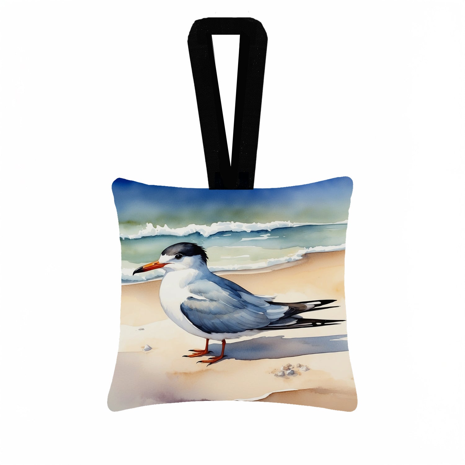 Caroline's Treasures Tern Resting Hanging Square Fabric Ornament 3.5 × 3.5