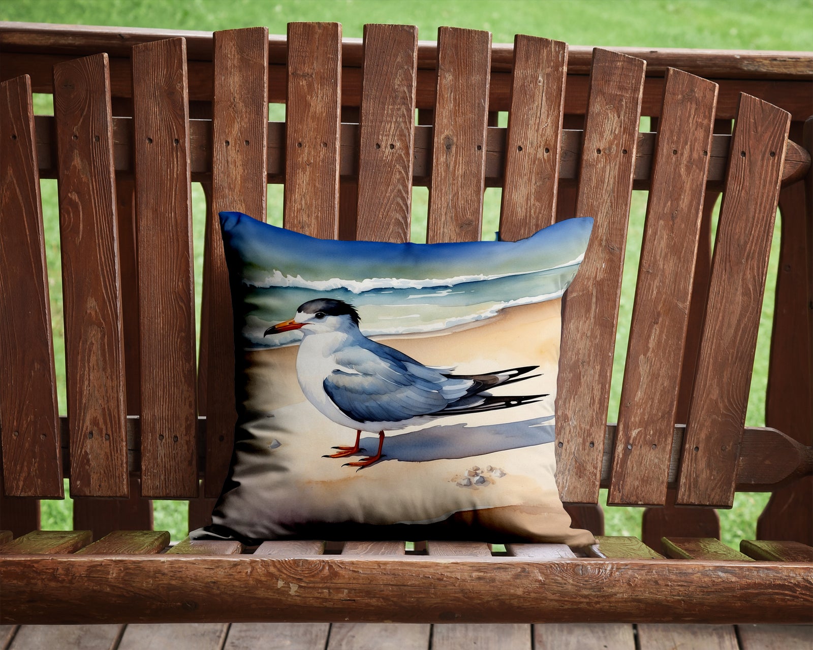Caroline's Treasures Tern Resting Throw Pillow - 14x14 Decorative Pillow – Art for Your Home & Patio