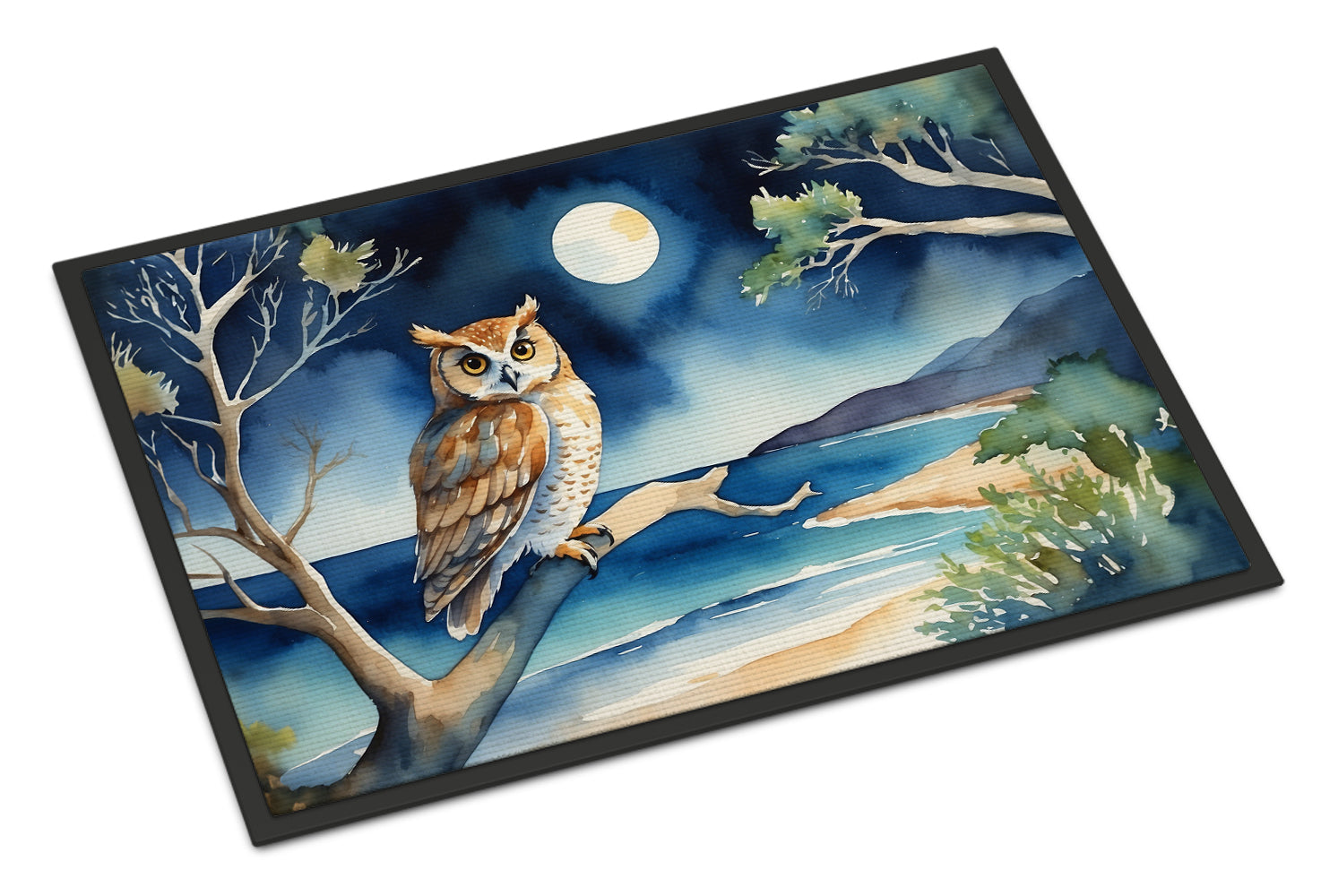 Caroline's Treasures Owl Perched in Coastal Tree Doormat-24x36 Indoor / Outdoor Rug | Made in USA