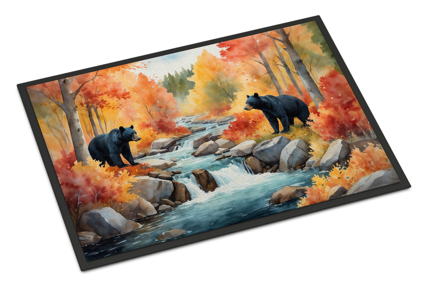 Caroline's Treasures Bears Autumn in the Woods Doormat-24x36 Indoor / Outdoor Rug | Made in USA