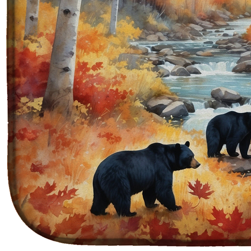 Caroline's Treasures Bears Autumn in the Woods Dish Drying Mat