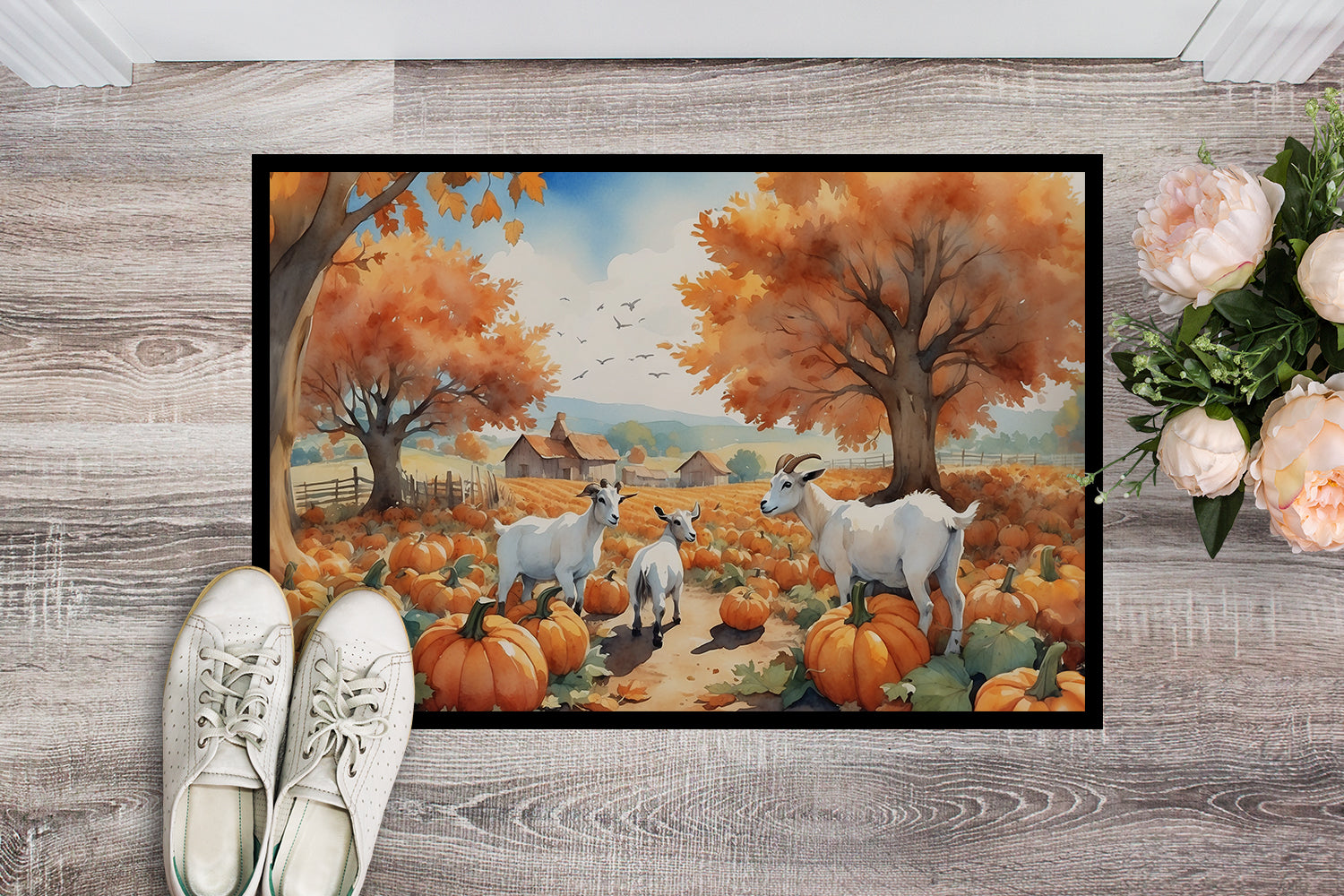 Caroline's Treasures Autumn Goats Doormat
