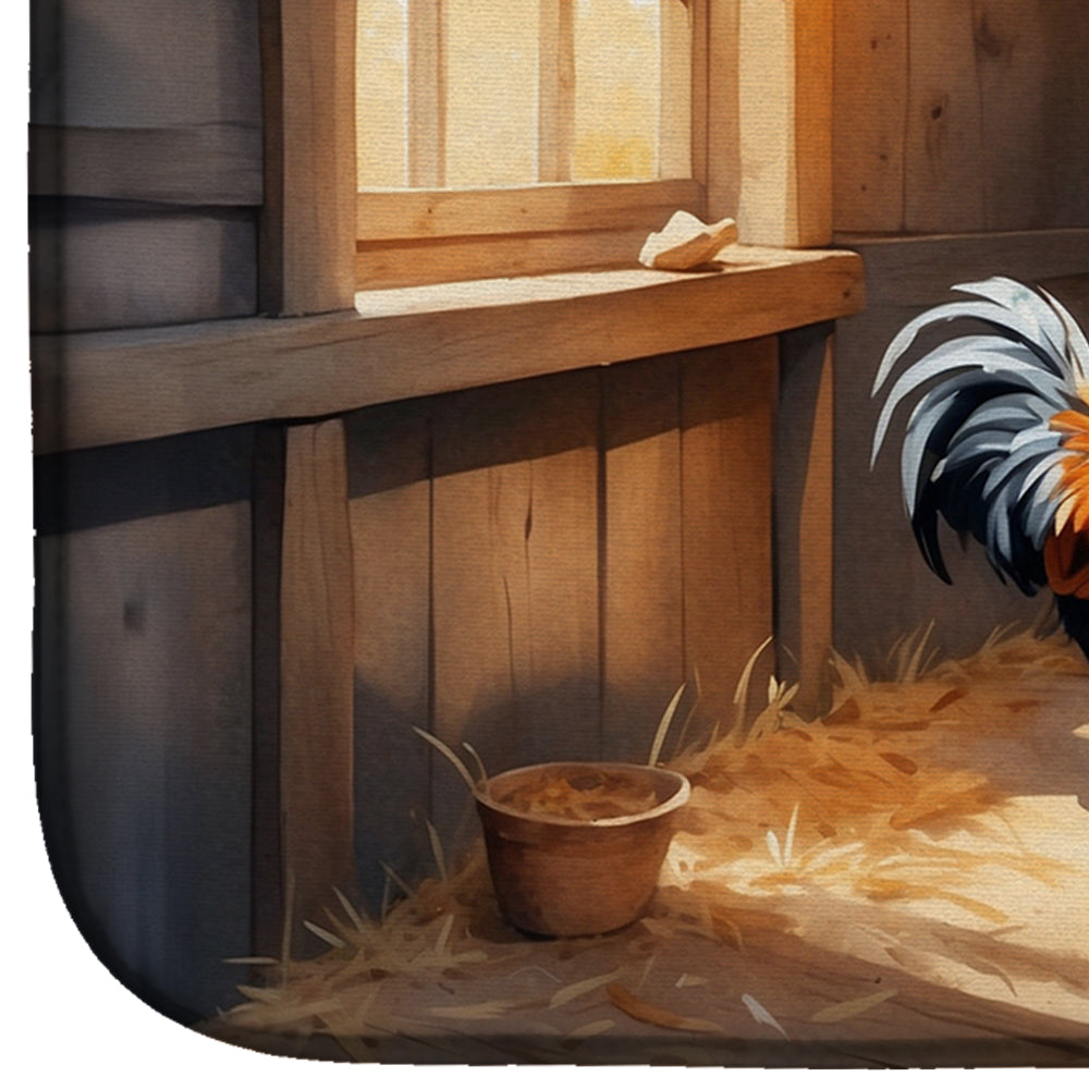 Caroline's Treasures Chickens in the Coop Dish Drying Mat