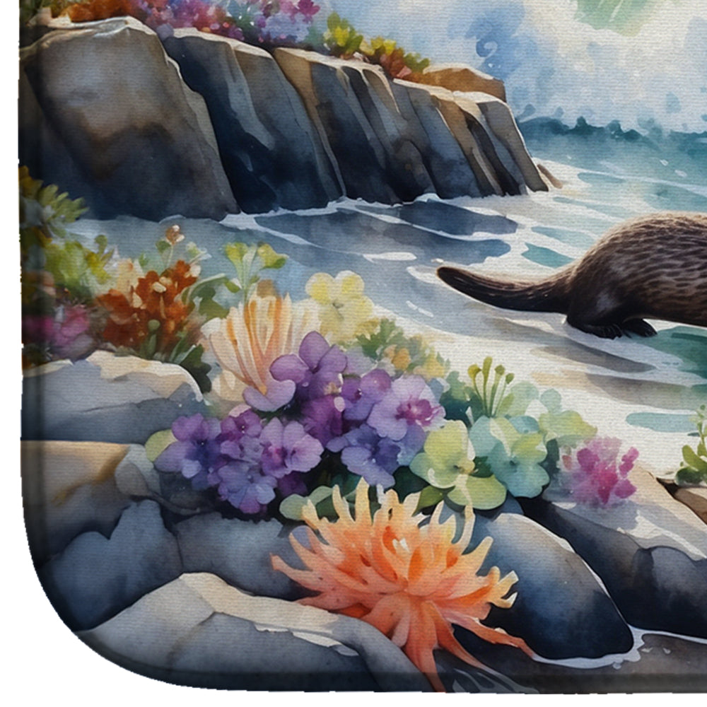 Caroline's Treasures Coastal Wildlife Seals Dish Drying Mat