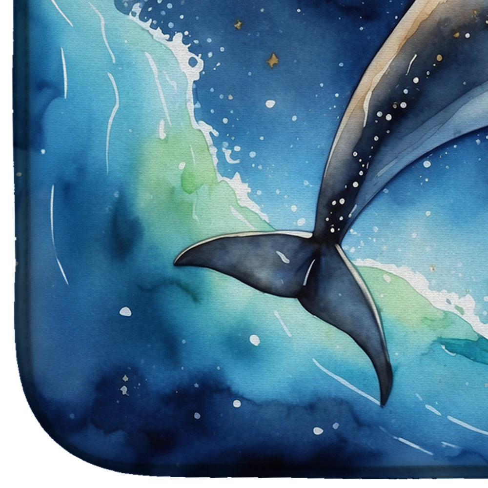Caroline's Treasures Dolphin in a Starry Sea Dish Drying Mat