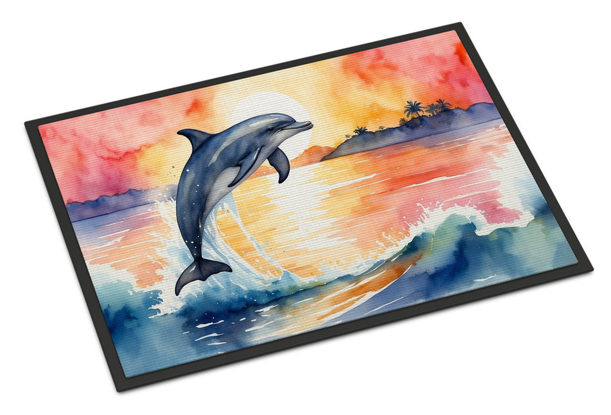 Caroline's Treasures Dolphin Leaping at Sunrise Doormat - 18X27 Indoor / Outdoor Rug | Made in USA