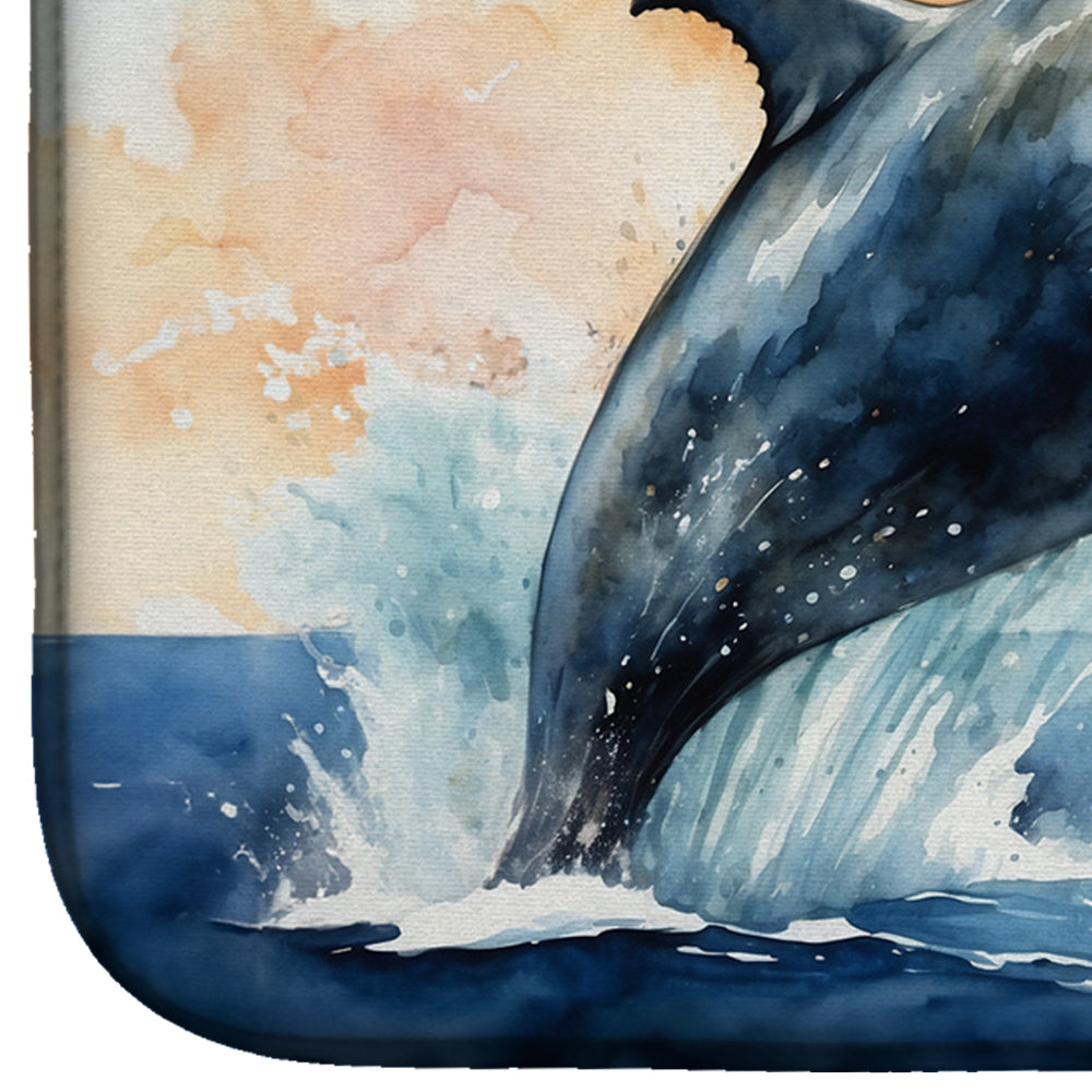 Caroline's Treasures Humpback Whale Breaching Dish Drying Mat