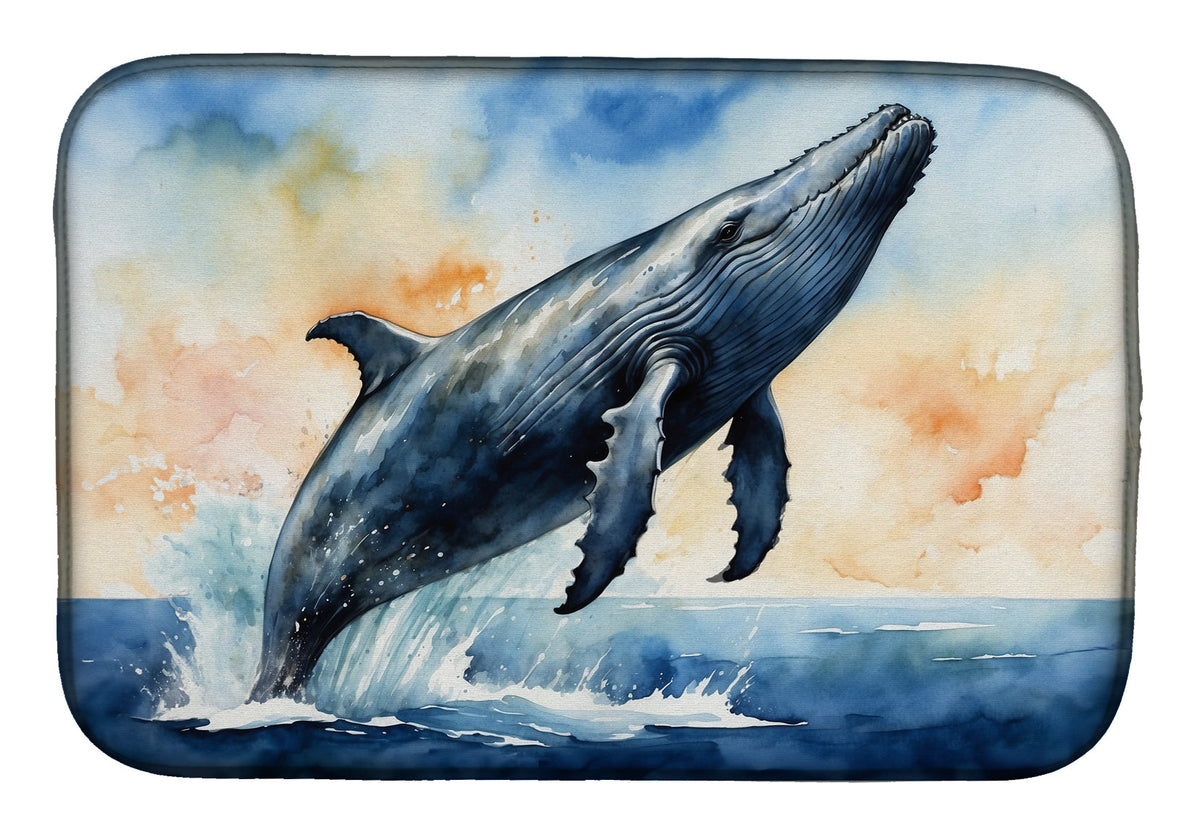 Caroline's Treasures Humpback Whale Breaching Dish Drying Mat