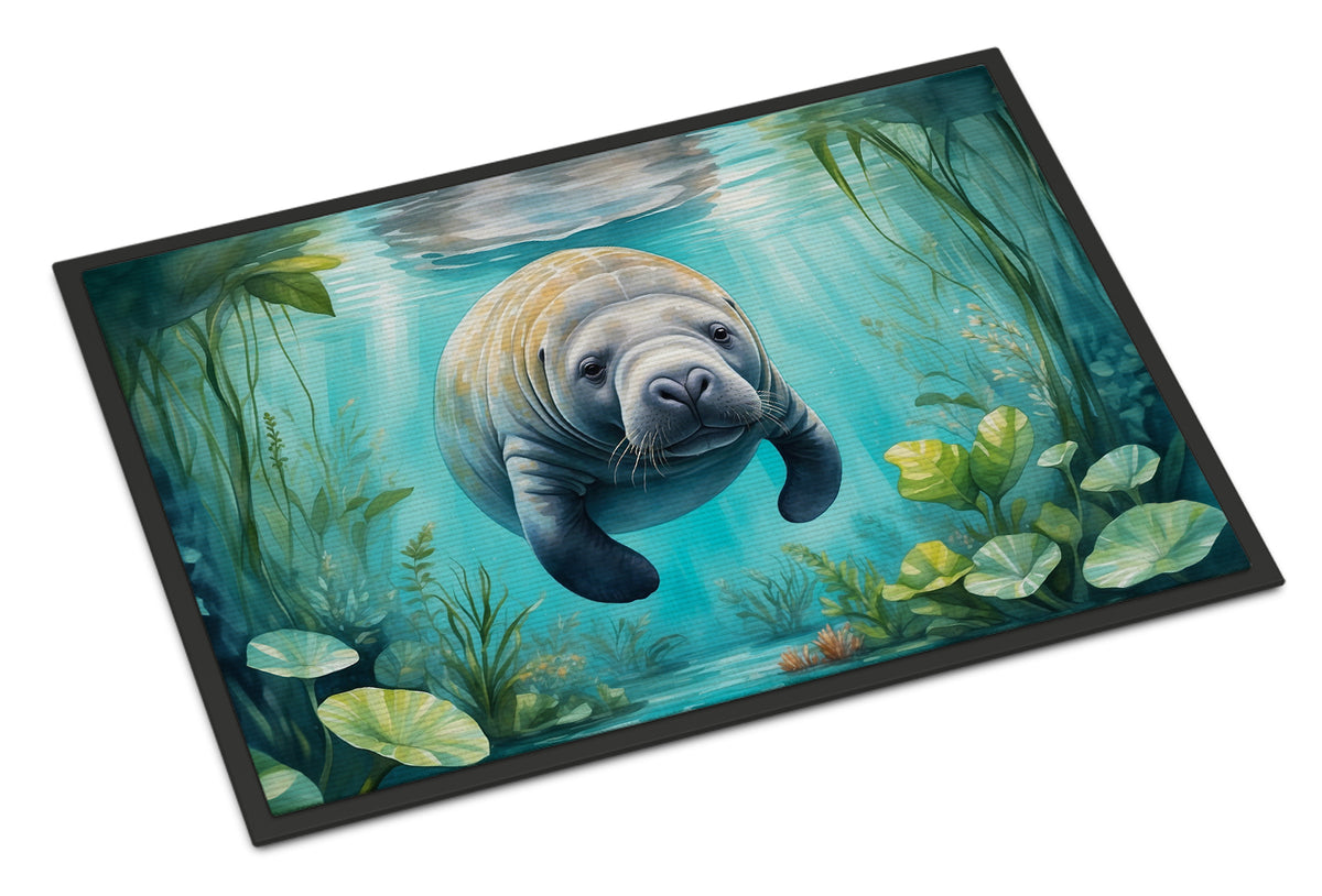 Caroline's Treasures Manatee in a Crystal-Clear Spring Doormat