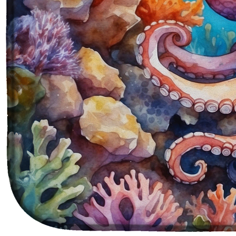 Caroline's Treasures Octopus Among Coral Dish Drying Mat