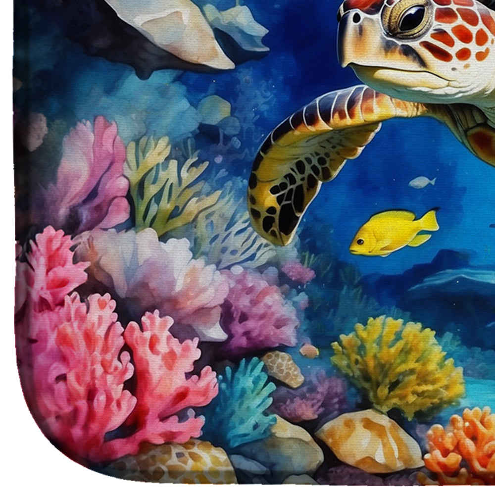 Caroline's Treasures Turtle and Reefs Dish Drying Mat