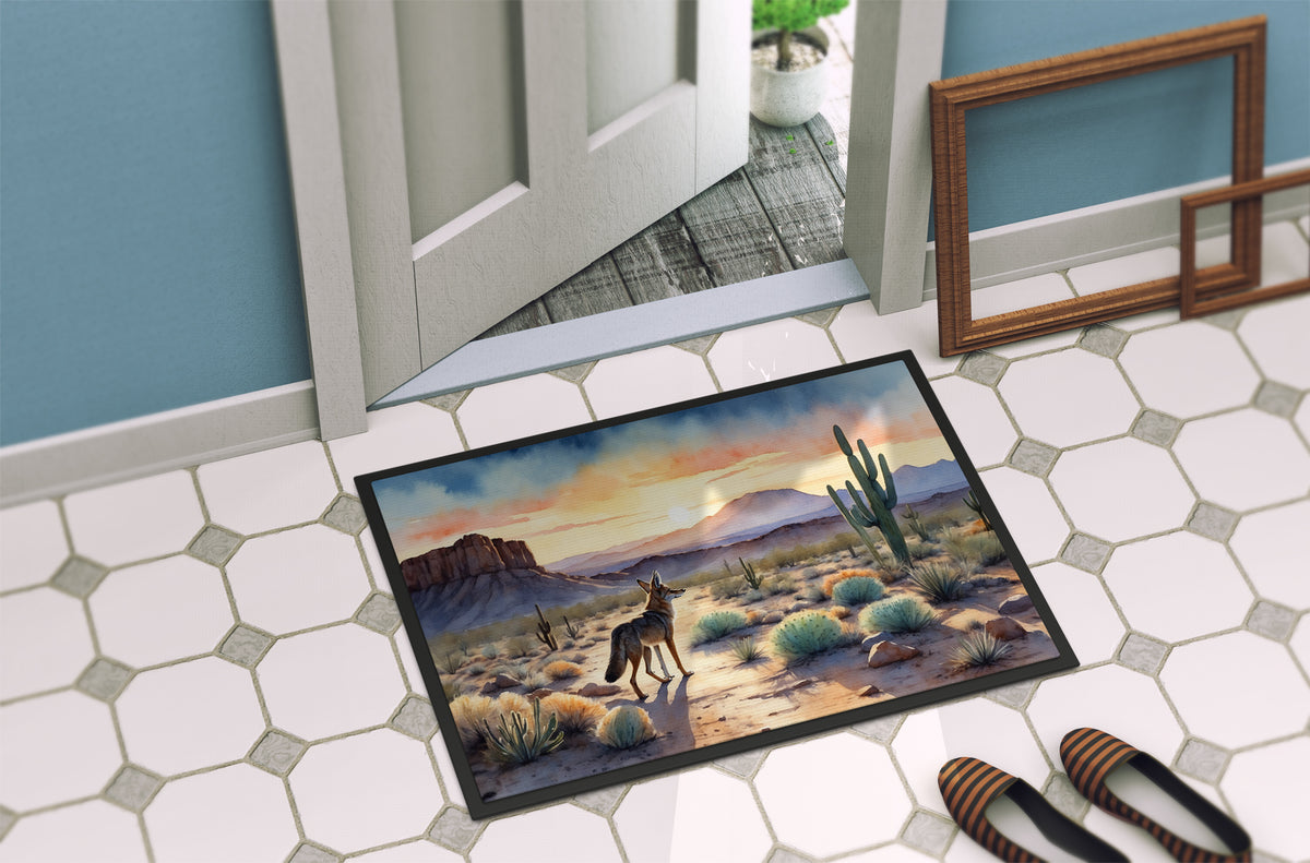 Caroline's Treasures Desert Sunset Coyote Doormat