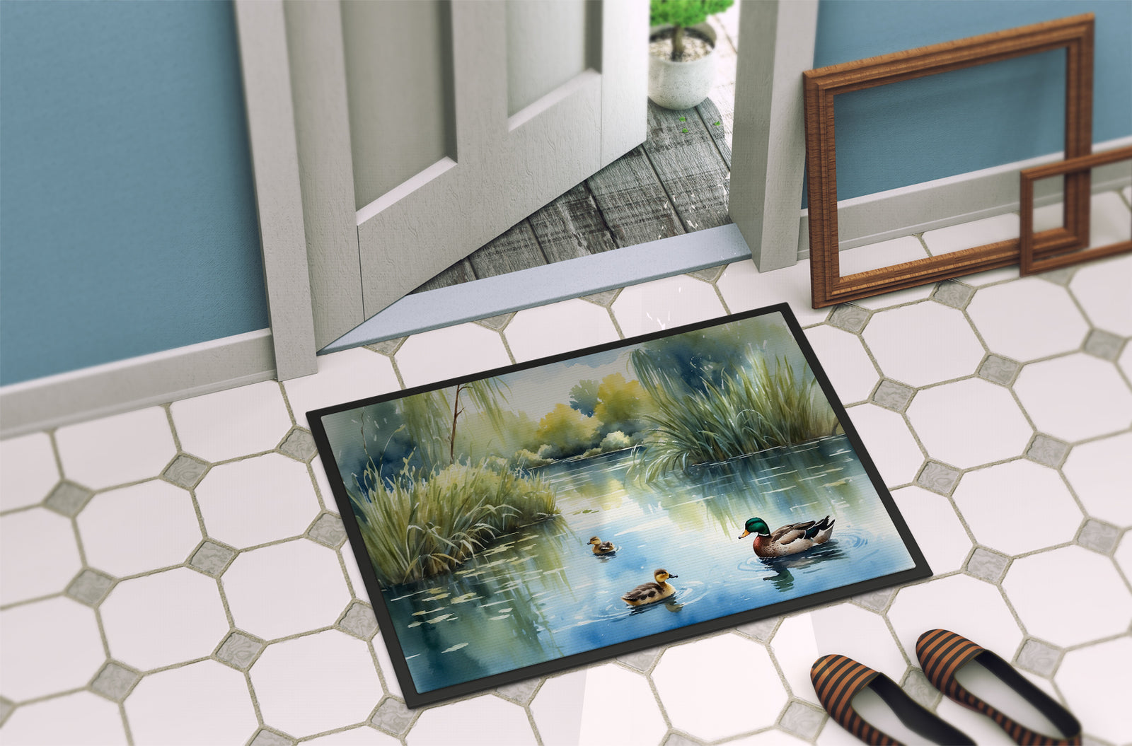 Caroline's Treasures Ducks by the Pond Doormat