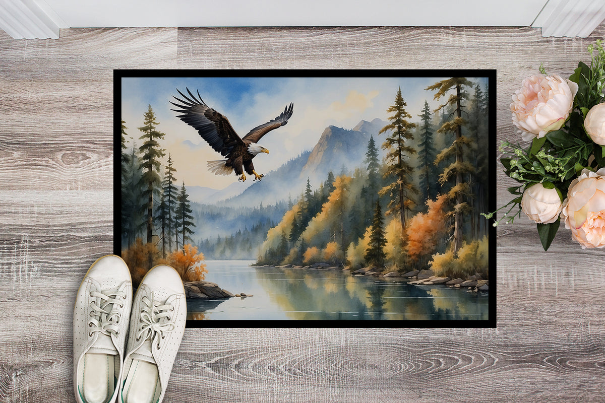 Caroline's Treasures Eagle in Flight Doormat - 18X27 Indoor / Outdoor Rug | Made in USA