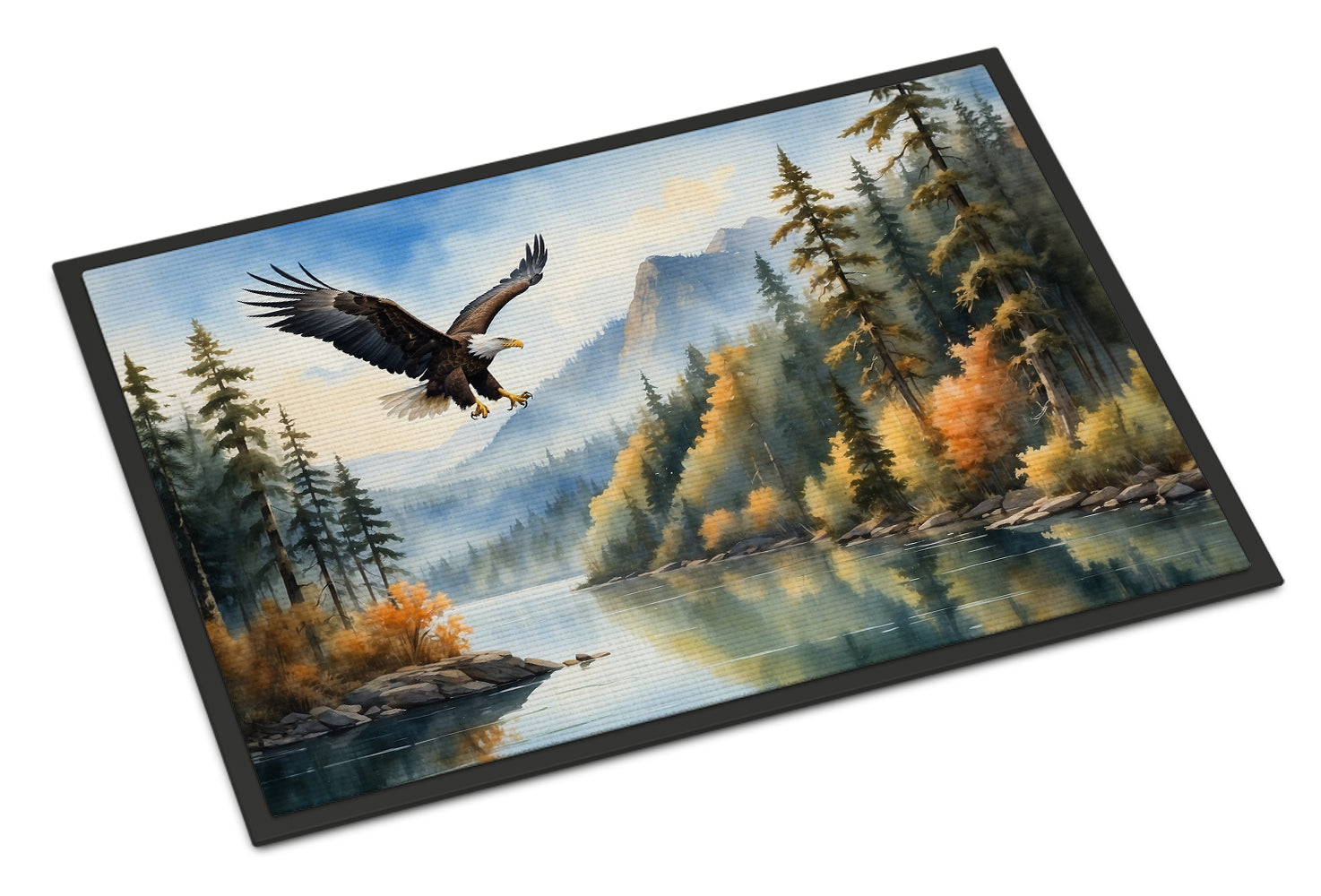 Caroline's Treasures Eagle in Flight Doormat - 18X27 Indoor / Outdoor Rug | Made in USA